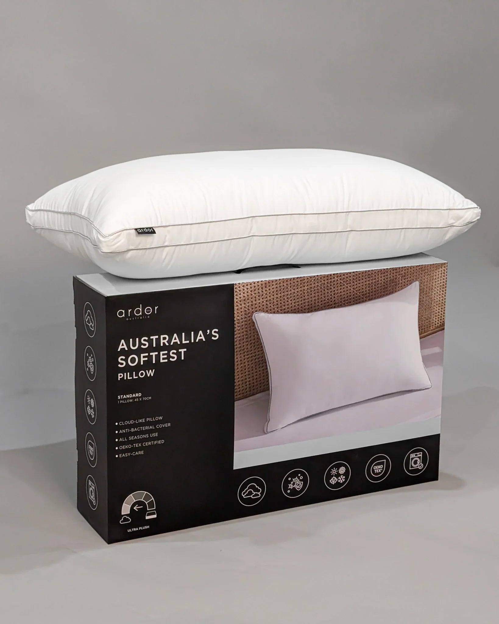 ARDOR Australia's Softest 1100gm Plush Fibre Pillow