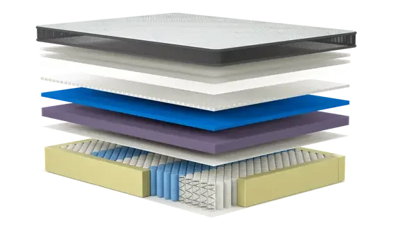 It combines advanced materials to create a luxurious sleeping experience.