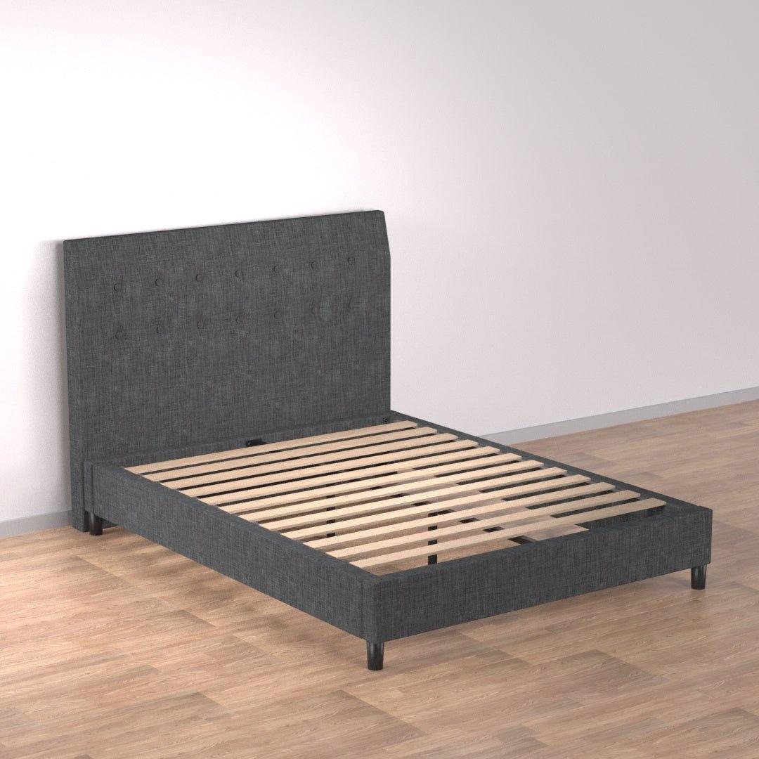 Bedhead & Bed Base Bundle (Upholstered Portabase - Graphite) - Mattress Crafters