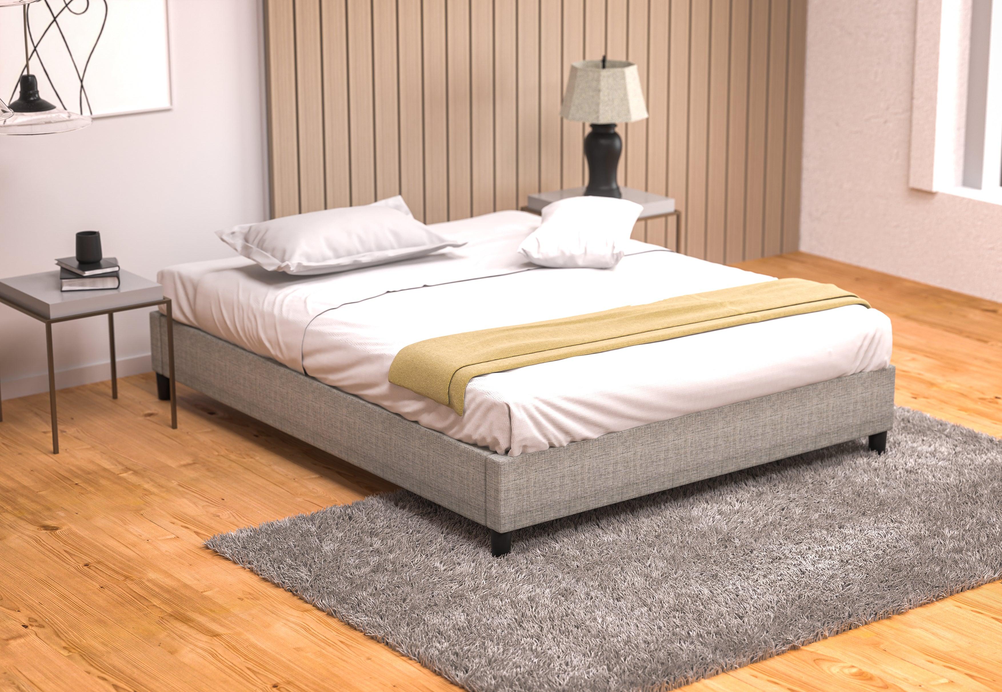 Upholstered Portabase Bed Base - Grey - Mattress Crafters