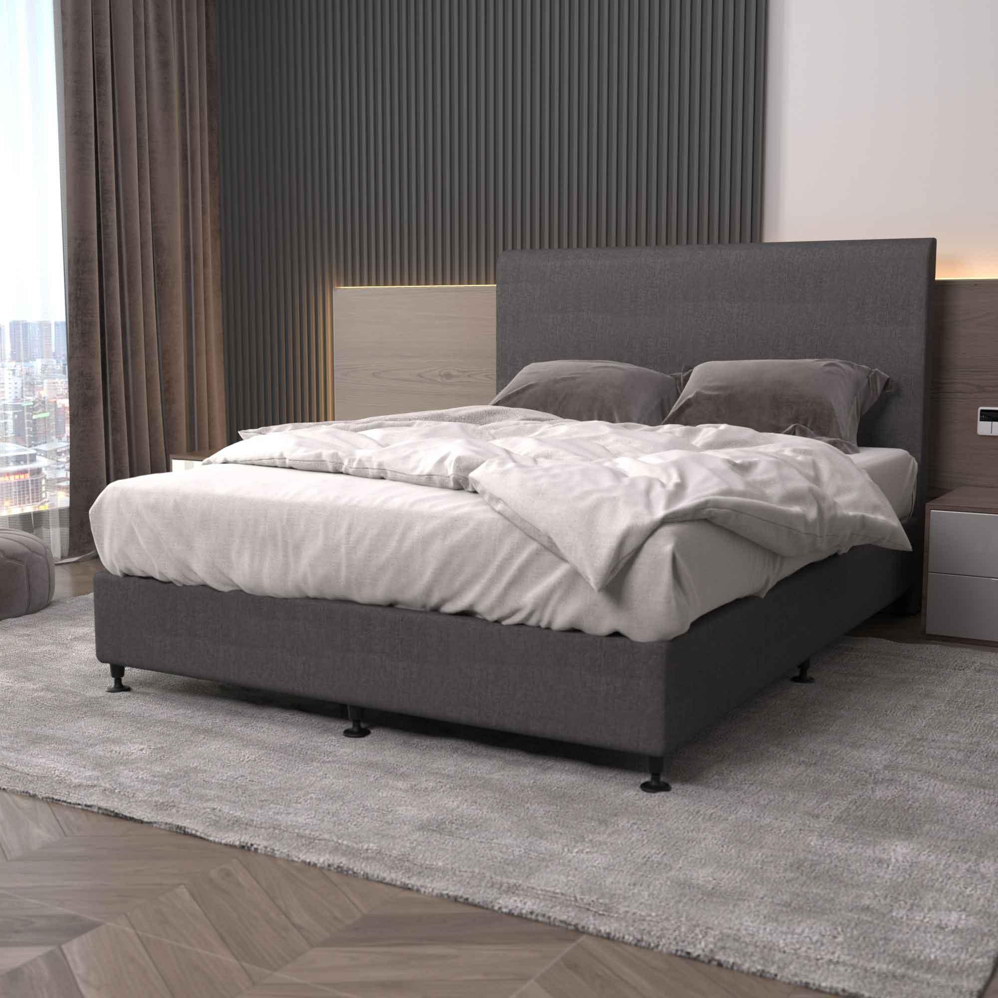 Bedhead & Bed Base Bundle (Activ8 Base - Dark Grey) - Mattress Crafters