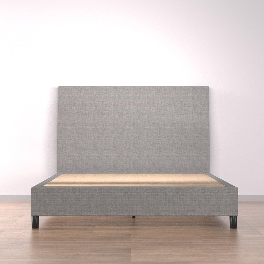 Bedhead & Bed Base Bundle (Upholstered Portabase - Light Grey) - Mattress Crafters