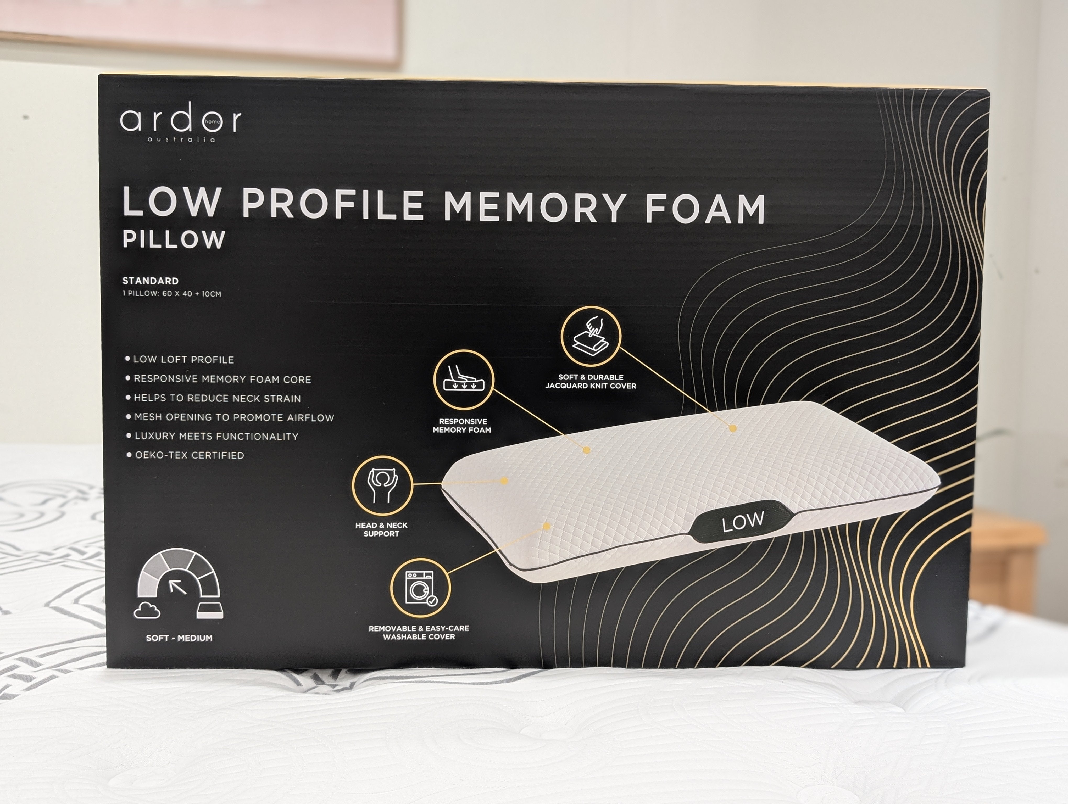 ARDOR Balance Low 1.0 Memory Foam Pillow