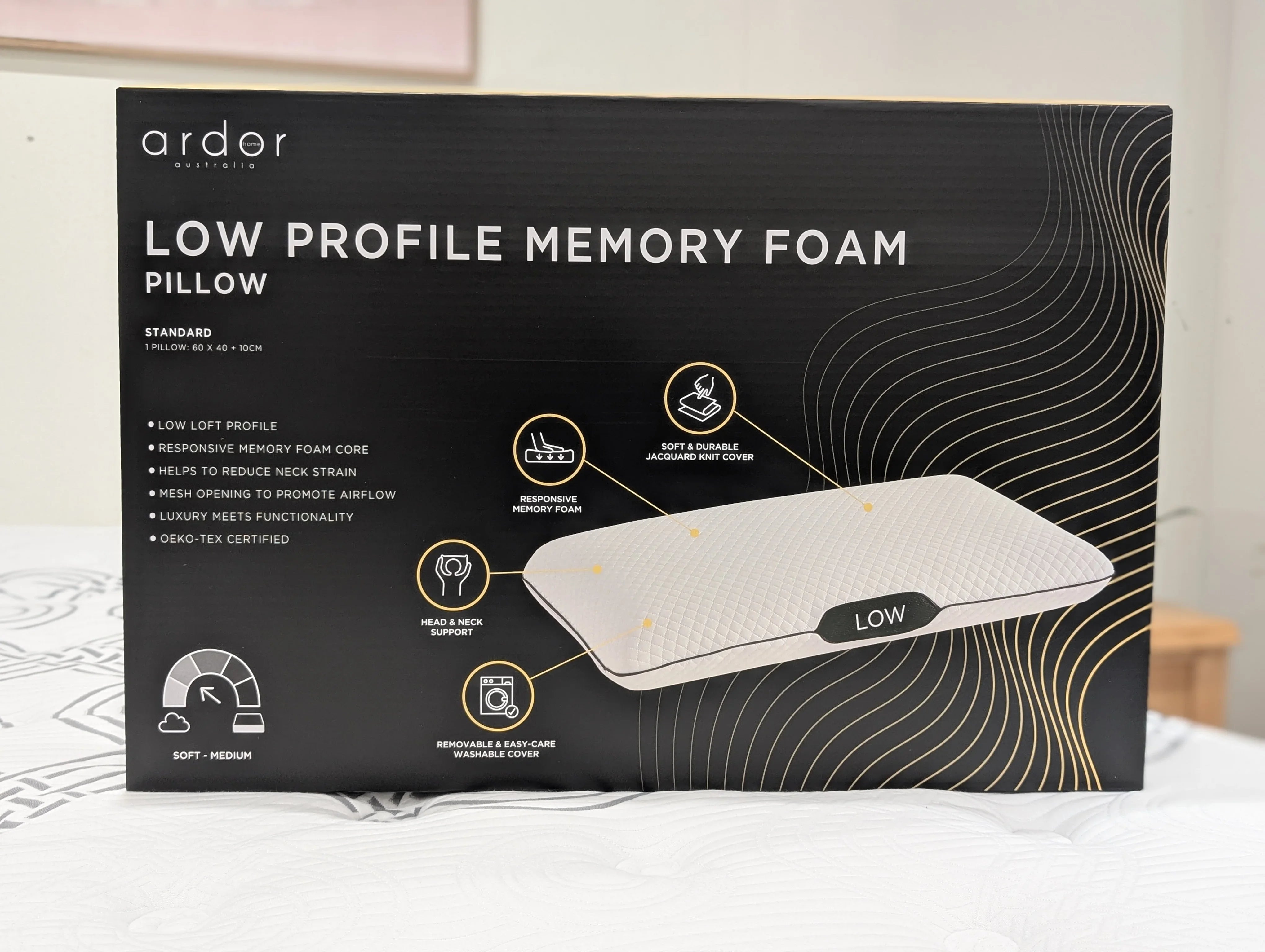 ARDOR Balance Low 1.0 Memory Foam Pillow