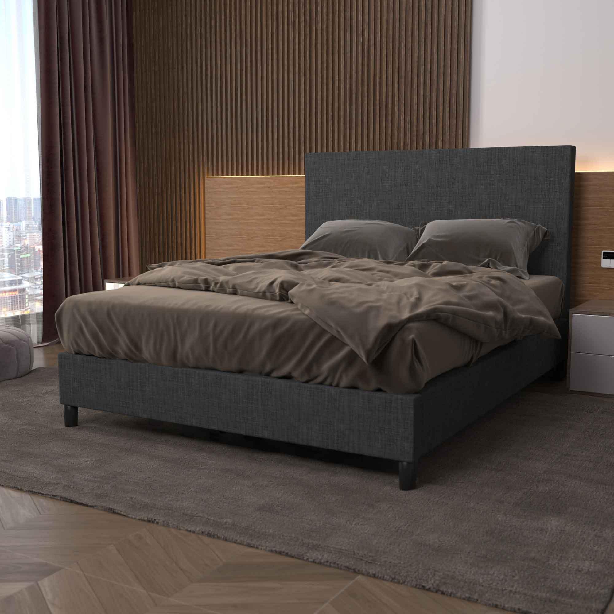 Bedhead & Bed Base Bundle (Upholstered Portabase - Graphite) - Mattress Crafters