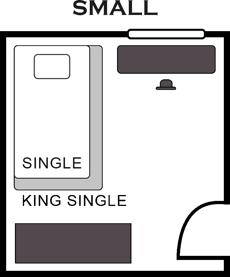 small bedroom size and floorplan design