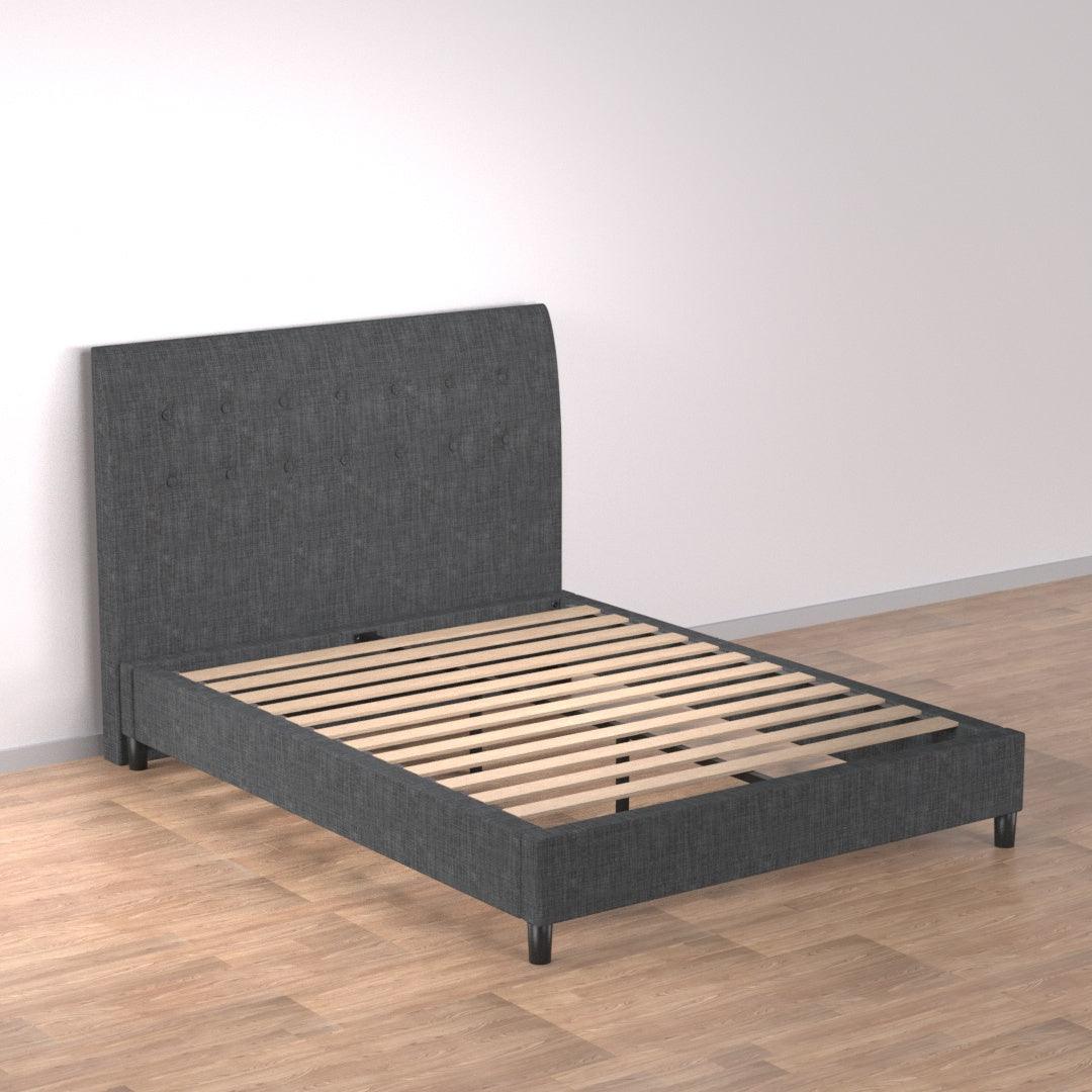 Bedhead & Bed Base Bundle (Upholstered Portabase - Graphite) - Mattress Crafters
