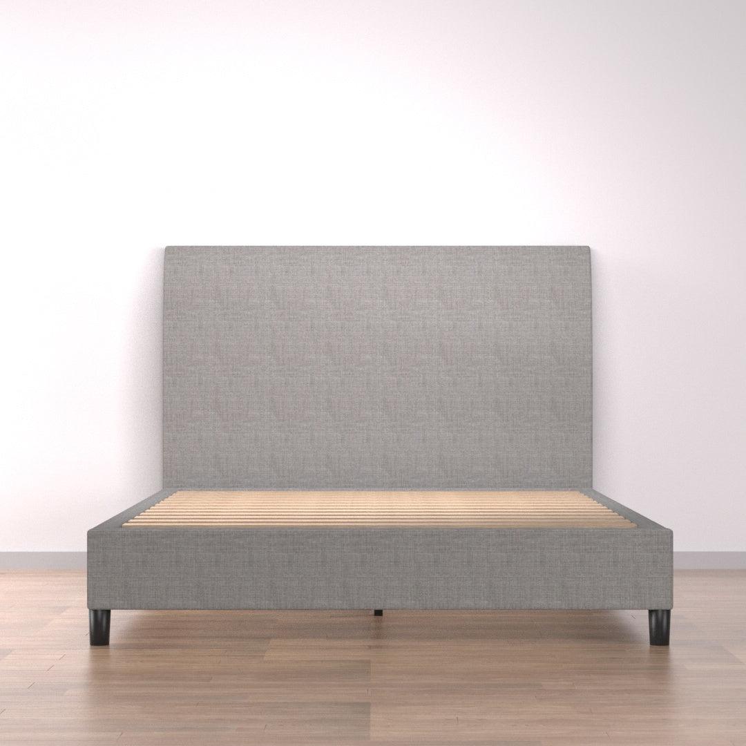 Bedhead & Bed Base Bundle (Upholstered Portabase - Light Grey) - Mattress Crafters