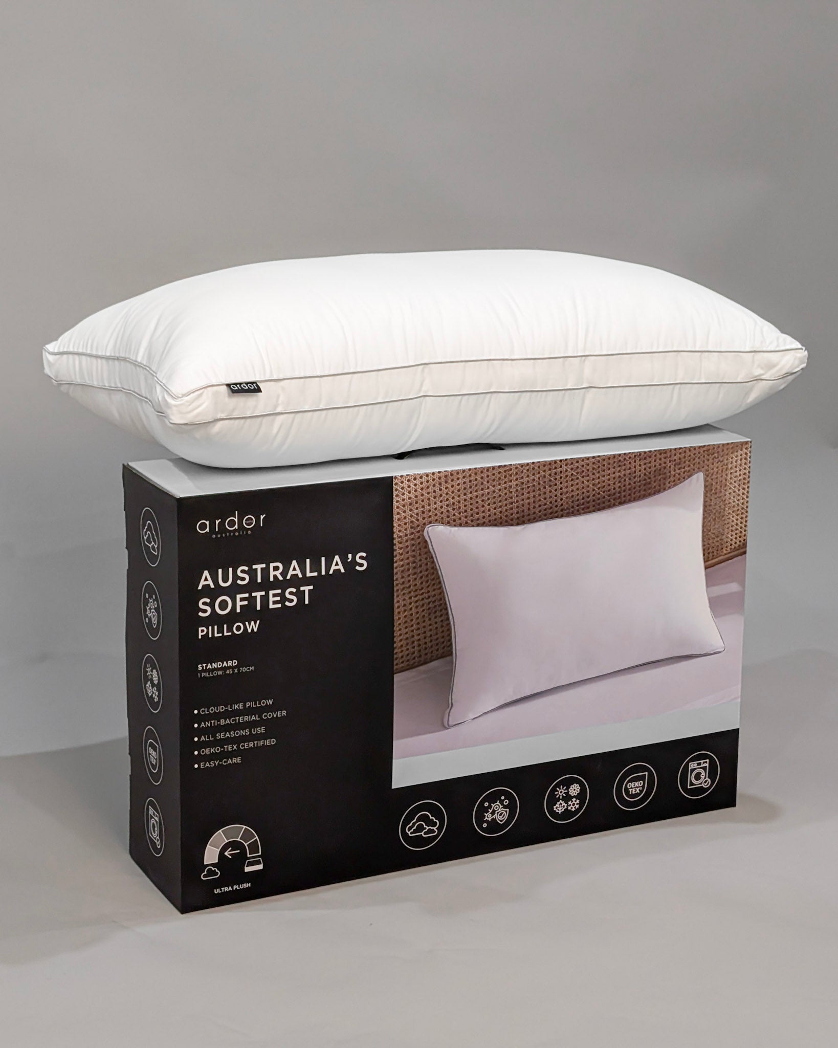 ARDOR Australia's Softest 1100gm Plush Fibre Pillow