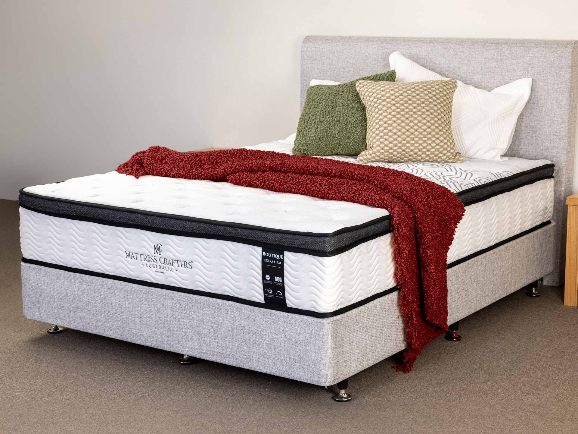 Boutique-Extra-Firm-Mattress-Bedroom-setting-side