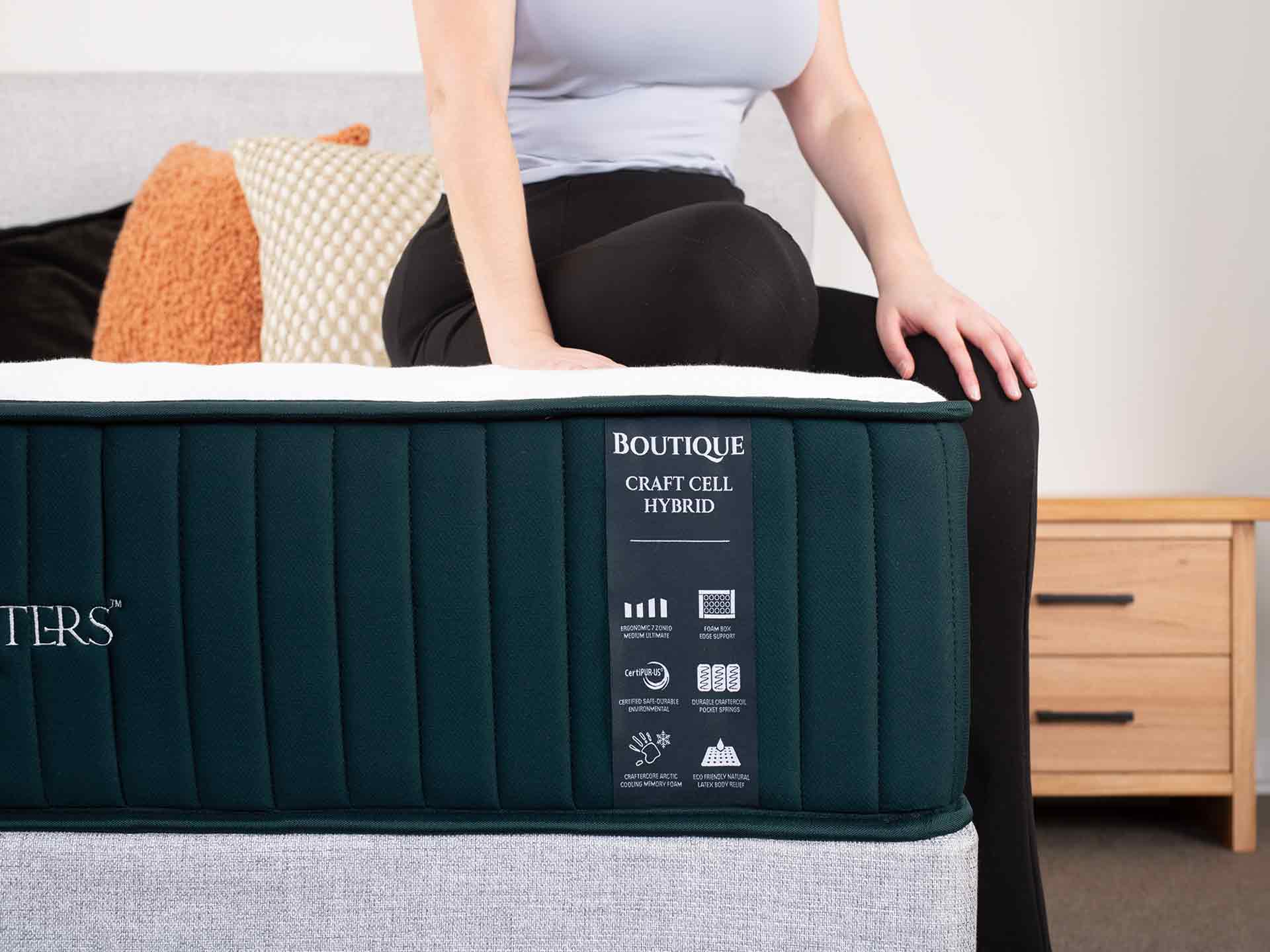 Boutique-craft-cell-hybrid-mattress-with-model