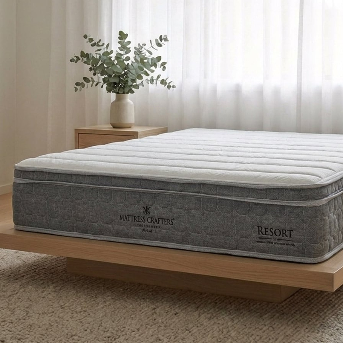 Resort Mattress in a bedroom