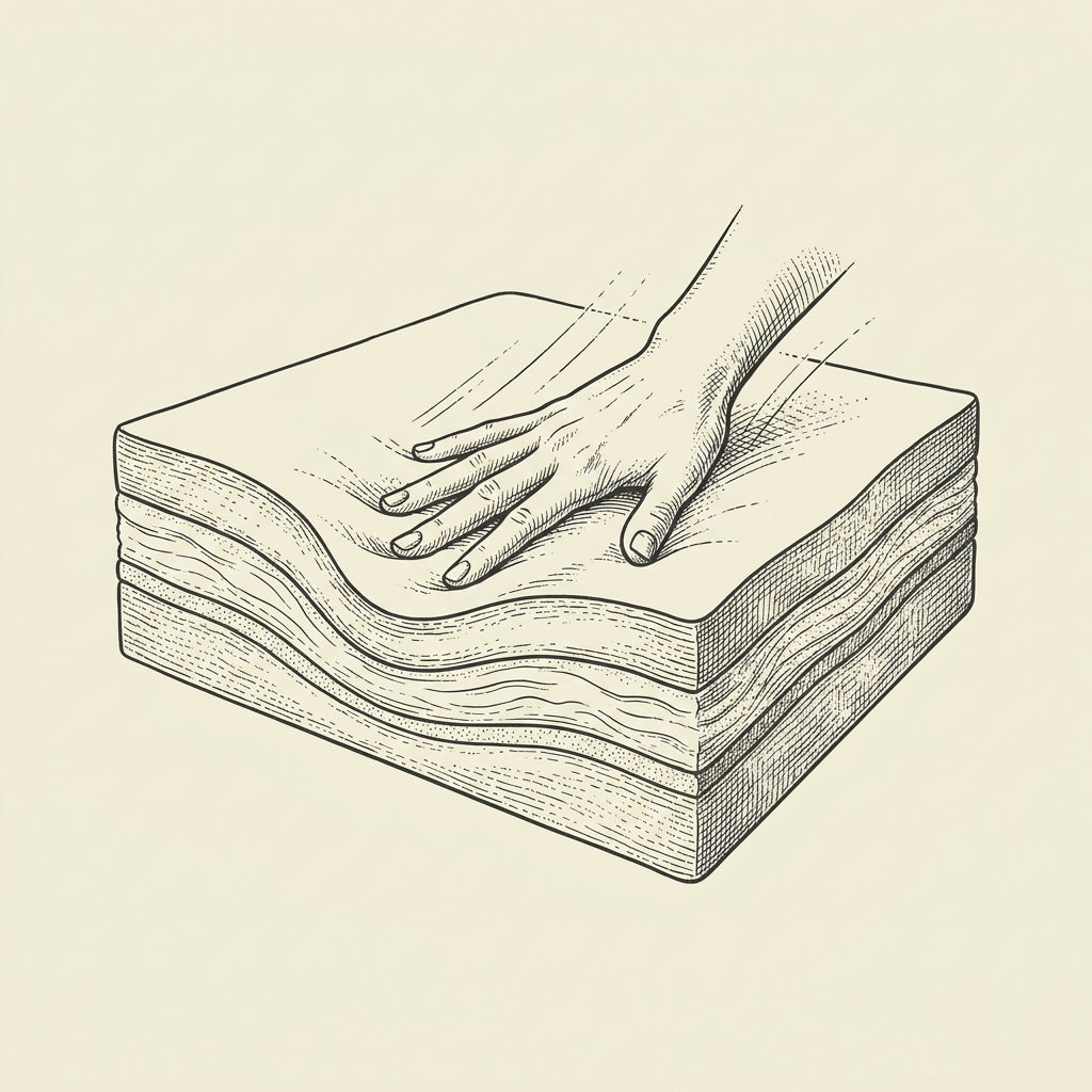Line illustration of pocket springs