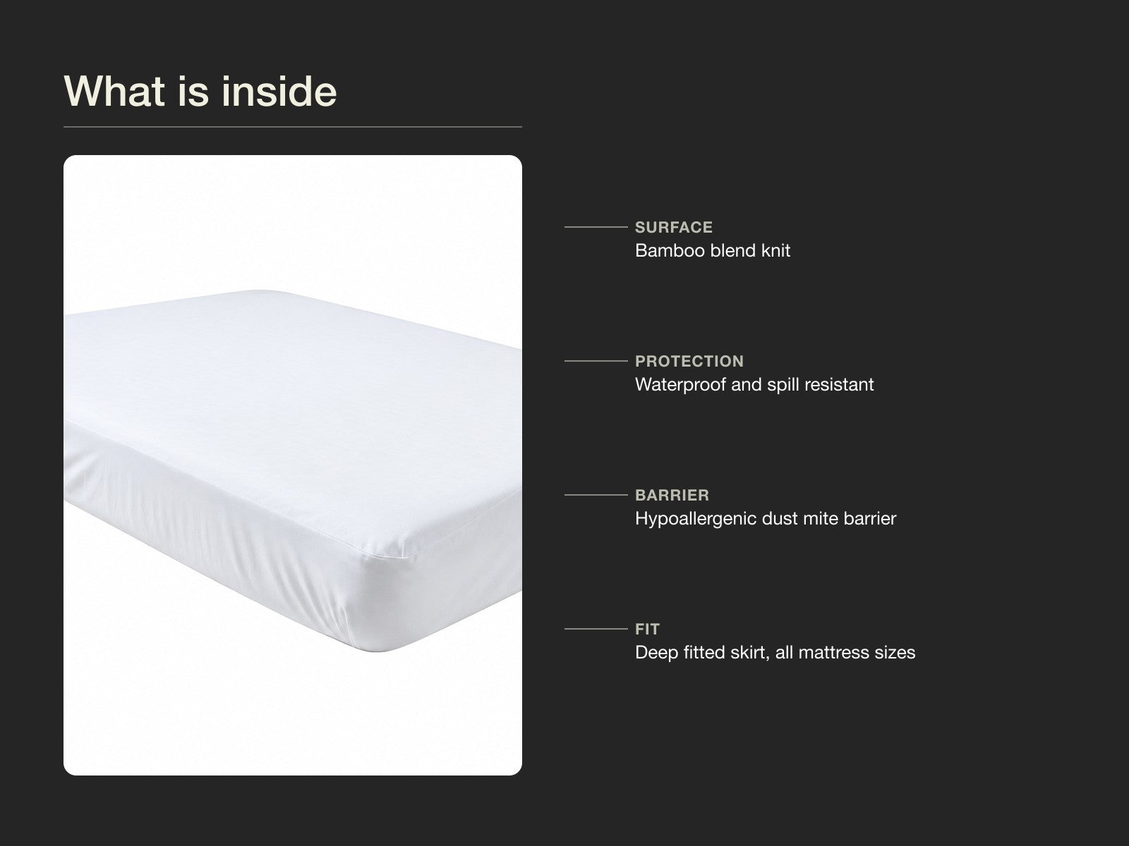 Bamboo Mattress Protector view 3