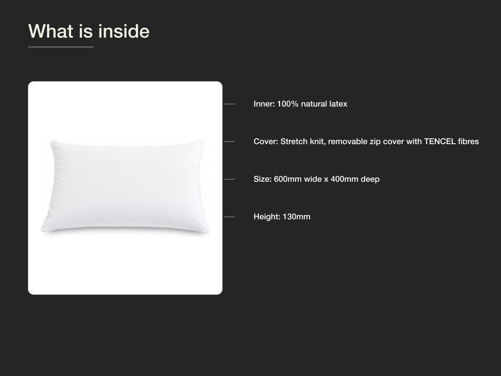Natural Latex Pillow view 2