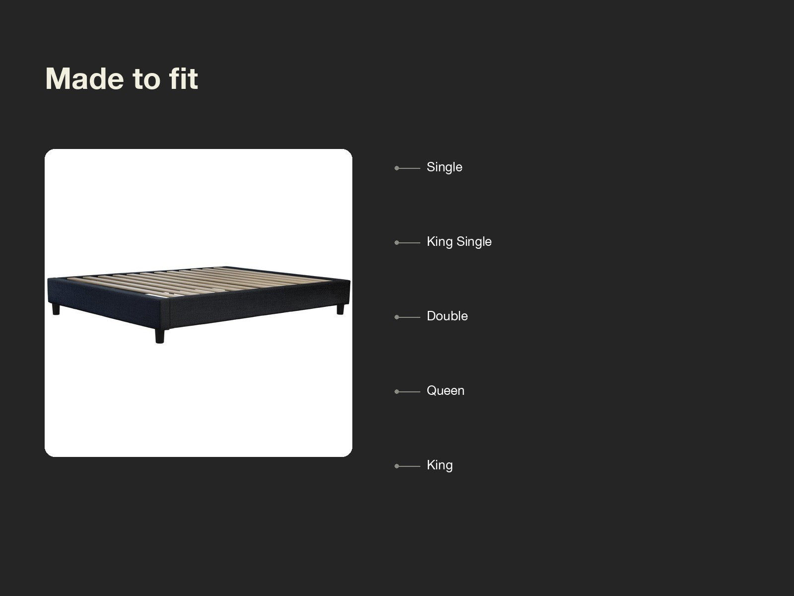 Upholstered Portabase Bed Base view 3