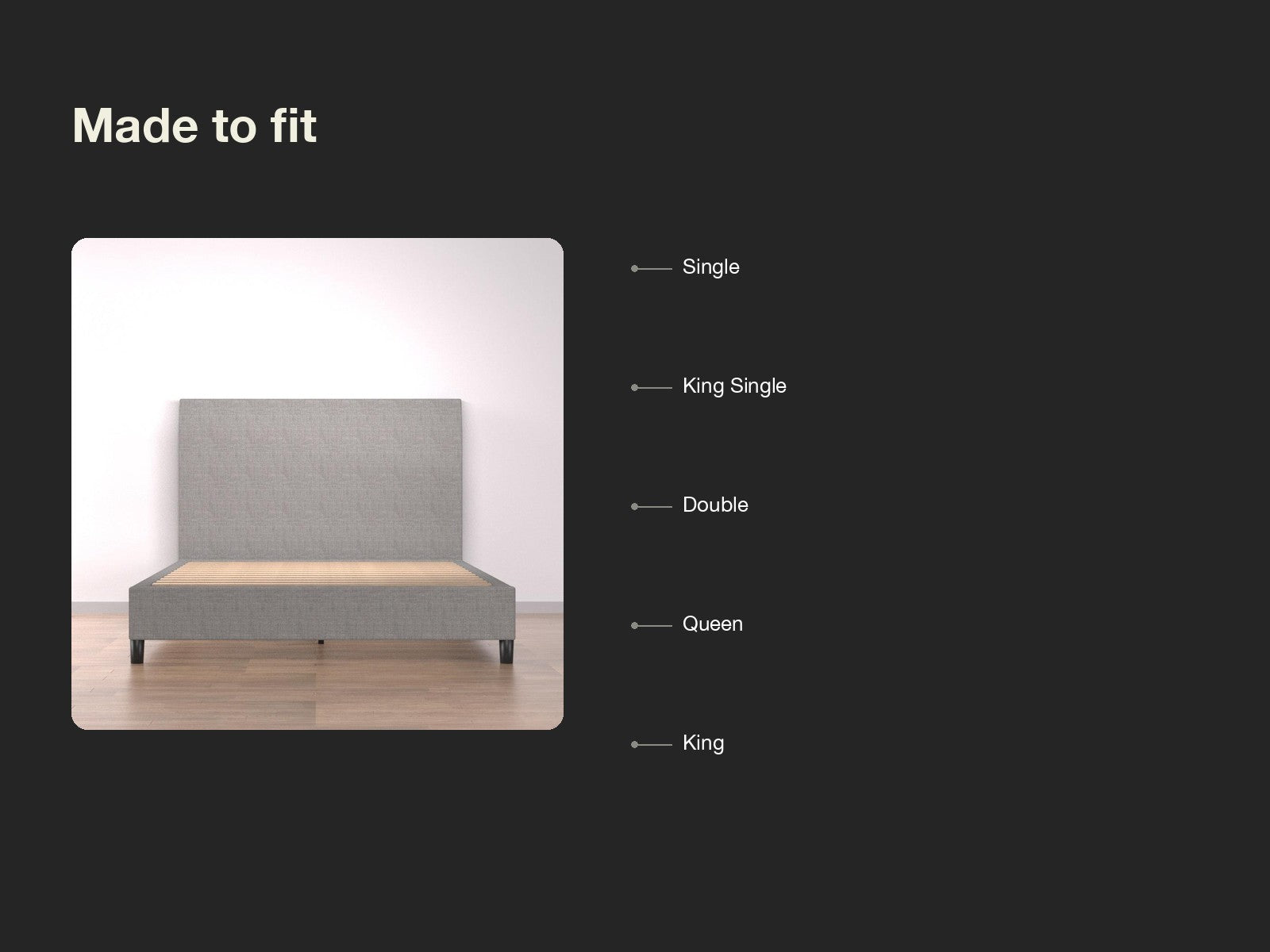 Bedhead and Upholstered Portabase Bundle in Light Grey view 3